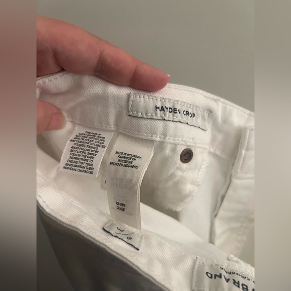 Lucky Brand Hayden Crop White Jeans Size 6 28 Mid Rise Stretch Denim Cropped - Picture 6 of 7